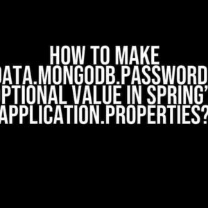 How to Make Spring.Data.MongoDB.Password Have an Optional Value in Spring’s Application.Properties?