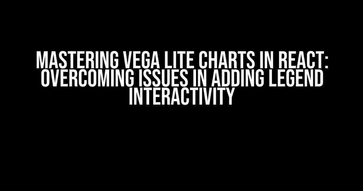 Mastering Vega Lite Charts in React: Overcoming Issues in Adding Legend Interactivity